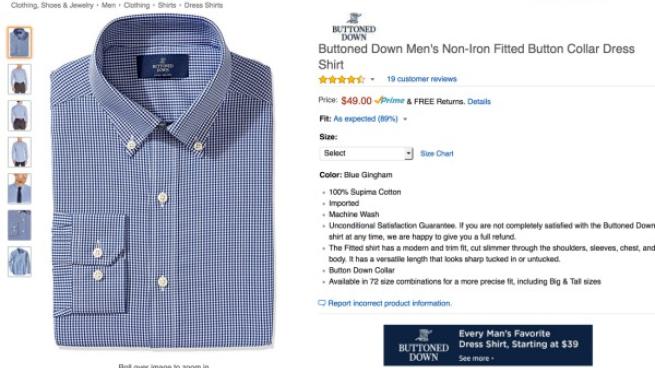 buttoned down amazon